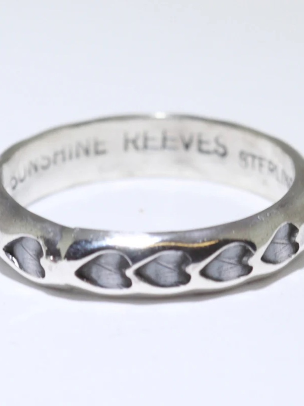 Navajo Sunshine Reeves Sterling Silver Heart Ring